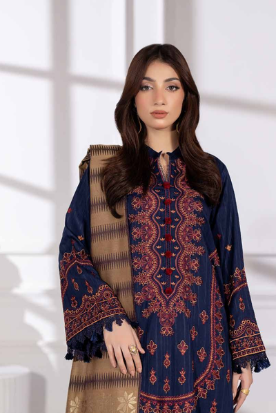 3 Piece Unstitched Embroidered Jacquard Shaw Ameeli by Johra JW -741