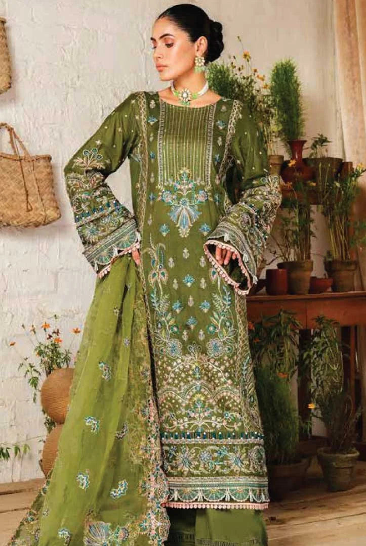 Meeral 3 Piece Luxury Lawn Collection Suit - 05