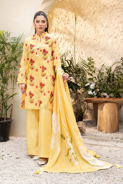 3 Piece Stitched Printed Lawn Suit From Maria.B By M.Basics Vol-01 Collection'25  Elaheh - 06
