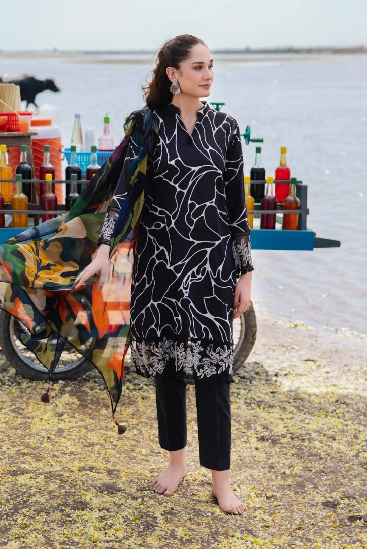 3 Piece Stitched Embroidered Suit By Ravi Kinare Collection From M.Basics By Maria.B - 06