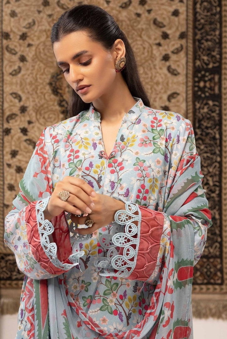 3 Piece Stitched Embroidered Digital Printed Suits Collection From Abeera By Johra - 06