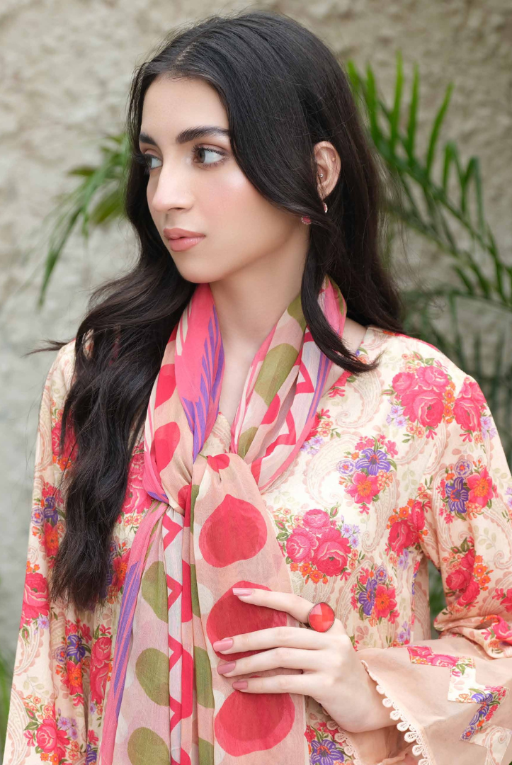 3 Piece Stitched Embroidered Digital Printed Suits From Florant By Johra - 06