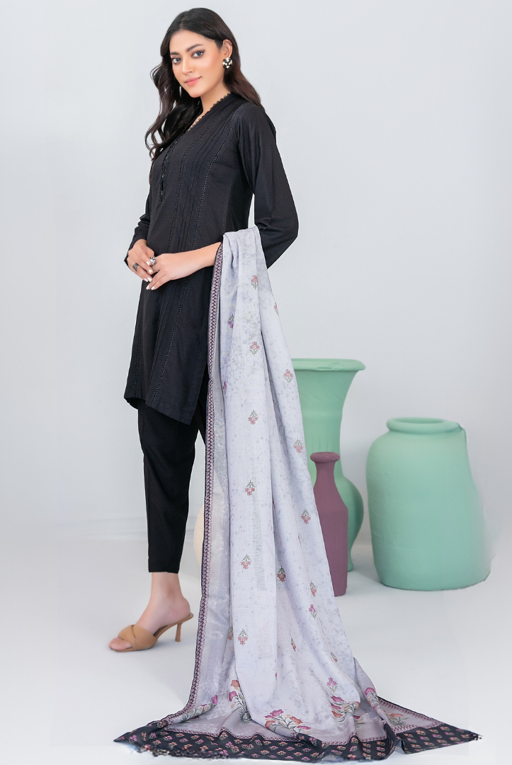 3 Piece Stitched FANCY SHAWL DIGITAL PRINT Asmera Collection'25 By Tawakkal D-5738