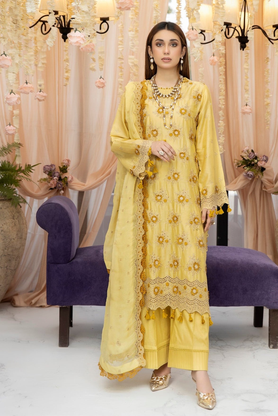 Adan Libas Chantelle 3 Piece Stitched Suit - Freya