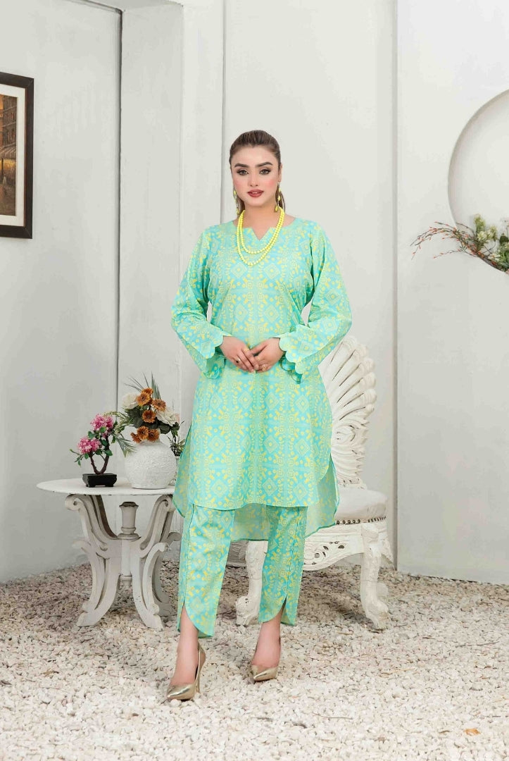 2 Piece Stitched Digital Printed Lawn Suit From Nada By Tawakkal - 06