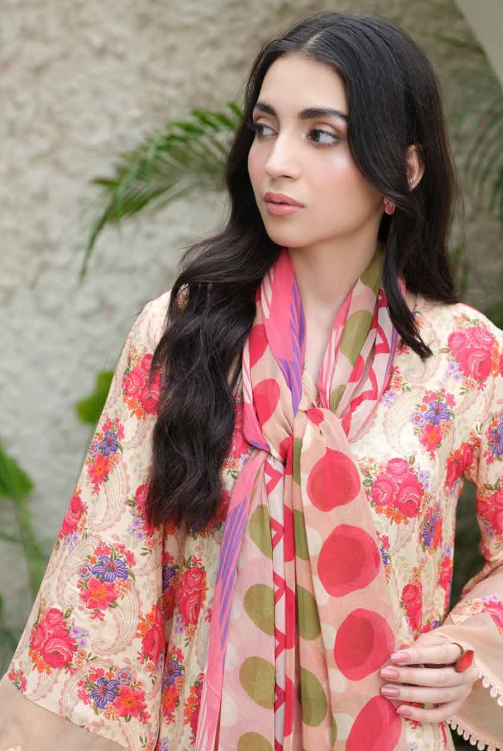 3 Piece Stitched Embroidered Digital Printed Suits From Florant By Johra - 06