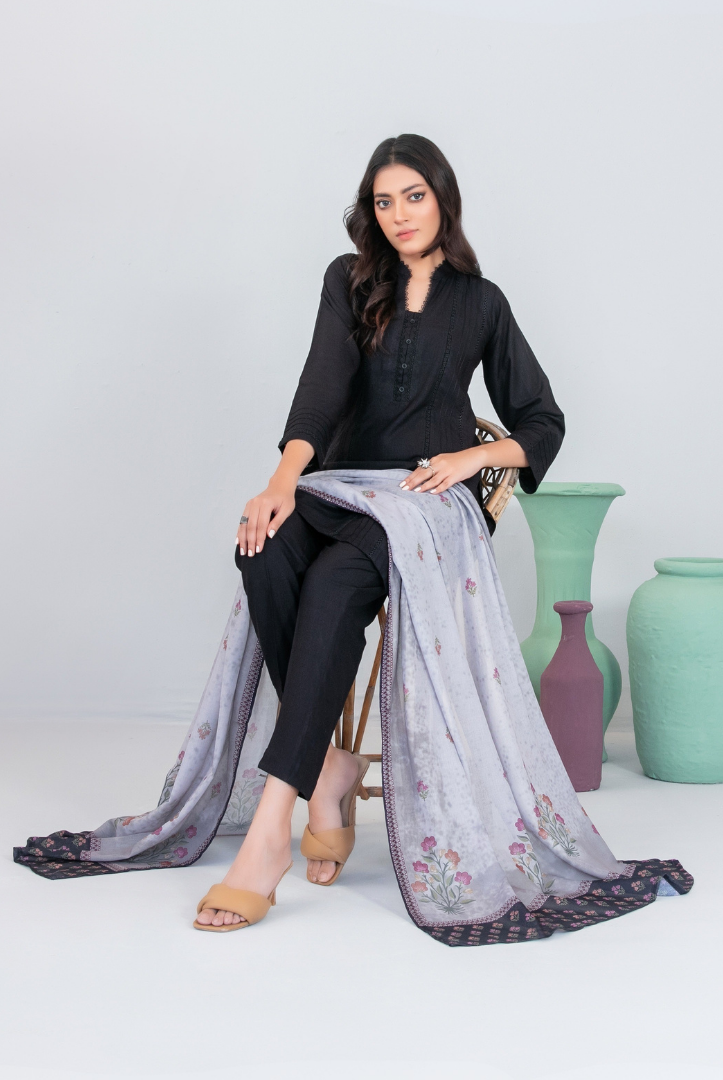 3 Piece Stitched FANCY SHAWL DIGITAL PRINT Asmera Collection'25 By Tawakkal D-5738