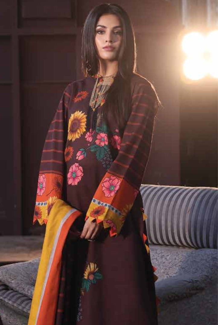 3 Piece Stitched Printed Khaddar Suit From Charizma C-Prints Vol-1 - 06