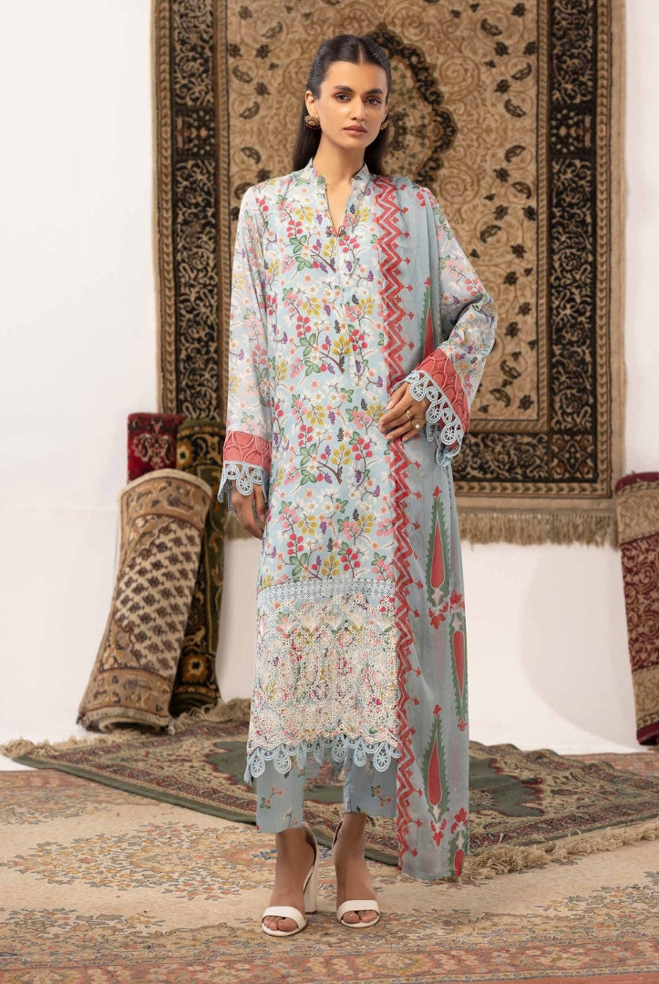 3 Piece Stitched Embroidered Digital Printed Suits Collection From Abeera By Johra - 06