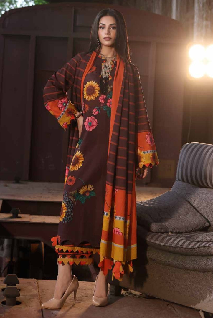 3 Piece Stitched Printed Khaddar Suit From Charizma C-Prints Vol-1 - 06