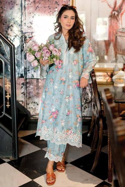 02 Piece Stitched Cambric Embroidered Suit By Lakhany Brunch - 06