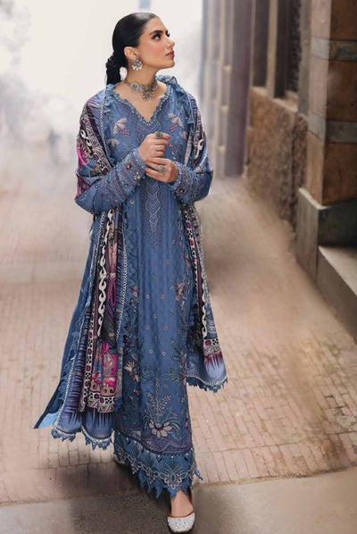 3 Piece Stitched Embroidered Jacquard Suits Collection By Nureh Maya Linen - 06