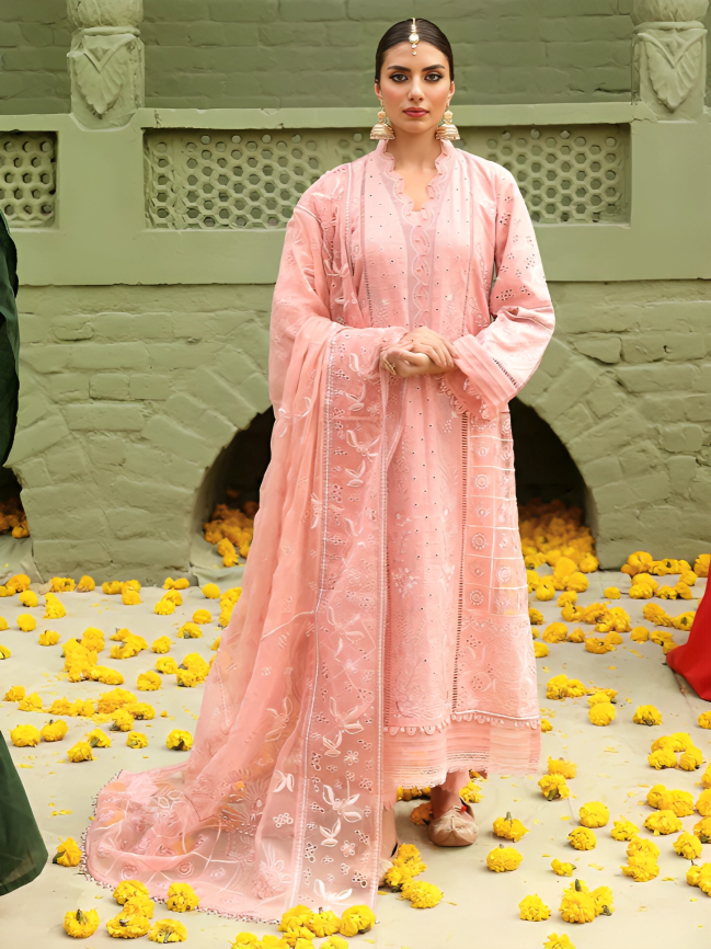 Nureh Mehmaan Nawazi 3 Piece Stitched Suit - 06
