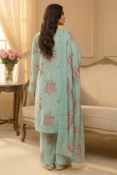 3 Piece Unstitched Wool shawl Embroidered Khaas by Johra JW-615