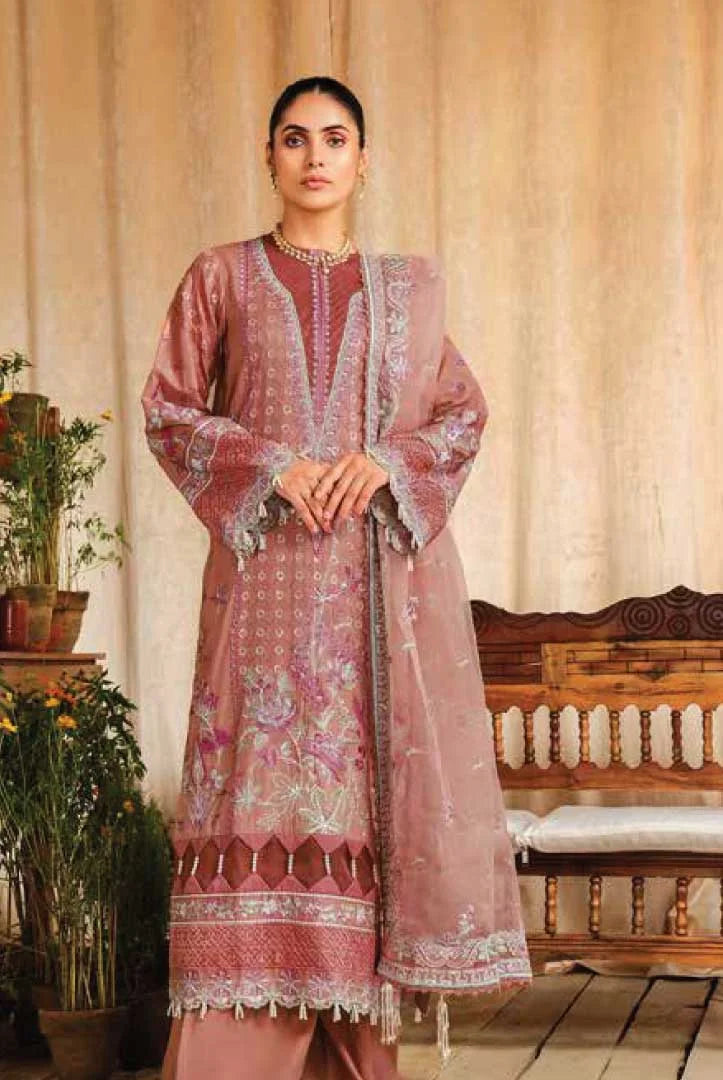 Meeral 3 Piece Luxury Lawn Collection Suit - 04