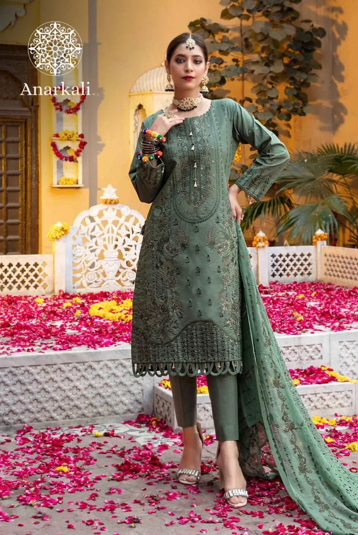 Tawakkal Jashan 3 Piece Stitched Suit (Light Green)