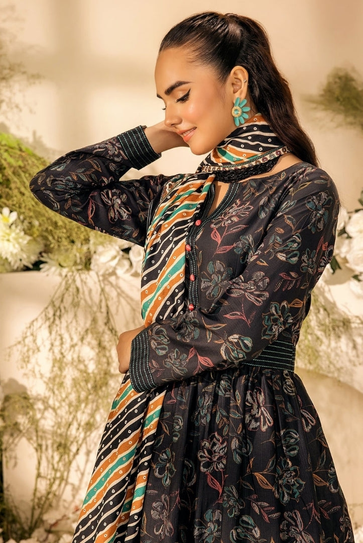 3 Piece Stitched Digital Printed Doria Cambric Suits From Safwa By Koka - 07