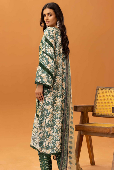 3 Piece Stitched Embroidered Digital Printed Suits From Florant By Johra - 07