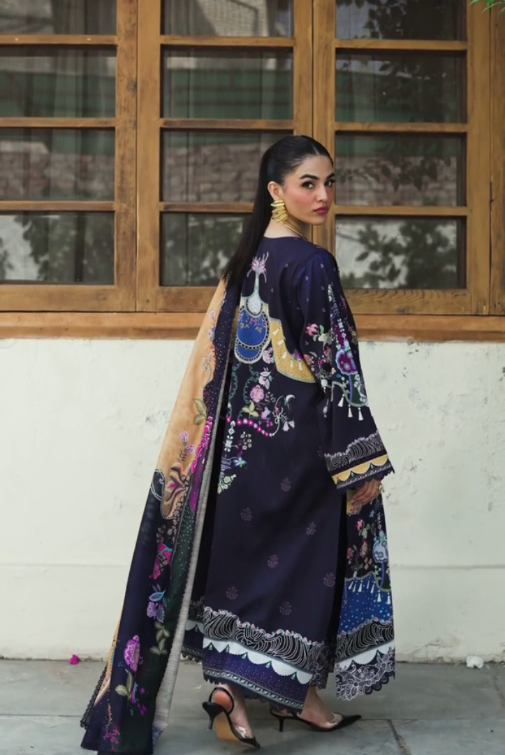 3 Piece Stitched Qalamkar Qprint'25 QW# 04 (A) ALLAN
