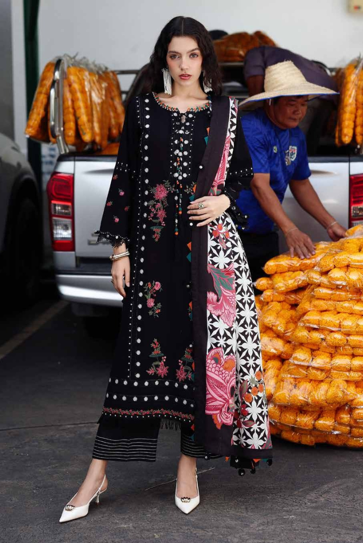 3 Piece Stitched EMBROIDERED PEACH LEATHER WITH PRINTED WOOL SHAWL by Charizma Poshima Vol-1'25 PSW5-07