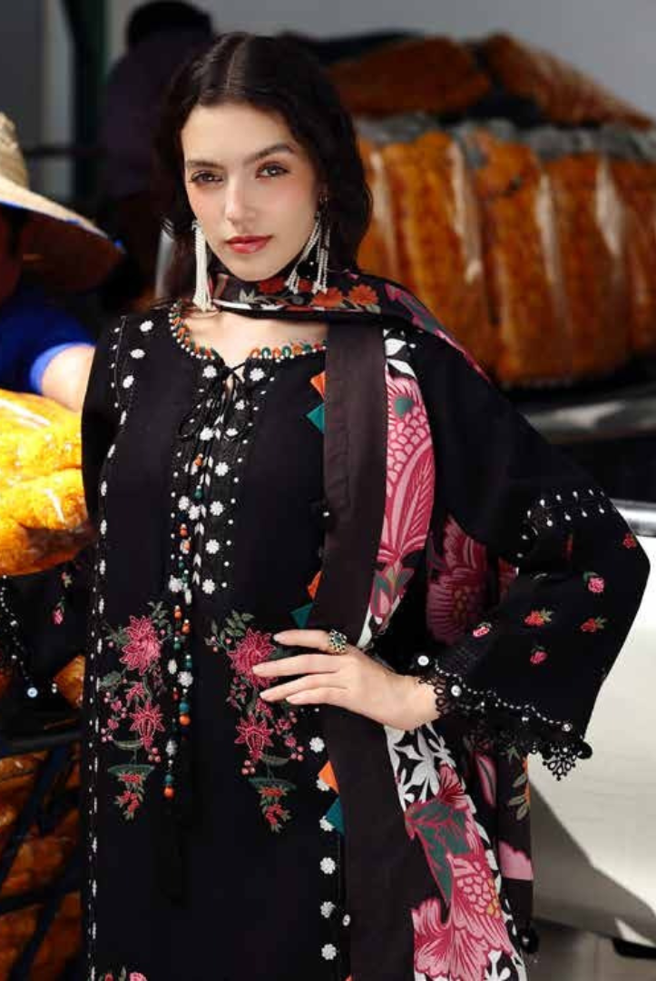 3 Piece Stitched EMBROIDERED PEACH LEATHER WITH PRINTED WOOL SHAWL by Charizma Poshima Vol-1'25 PSW5-07