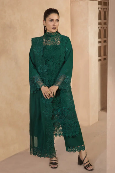 Rang Rasiya 3 Piece Stitched Suit – EMERALD