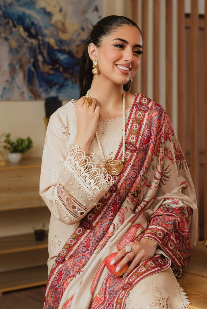 3 Pc Stitched Embroidered Khaddar Winter Collection'24 From Stella By Mahnur - AAROHI