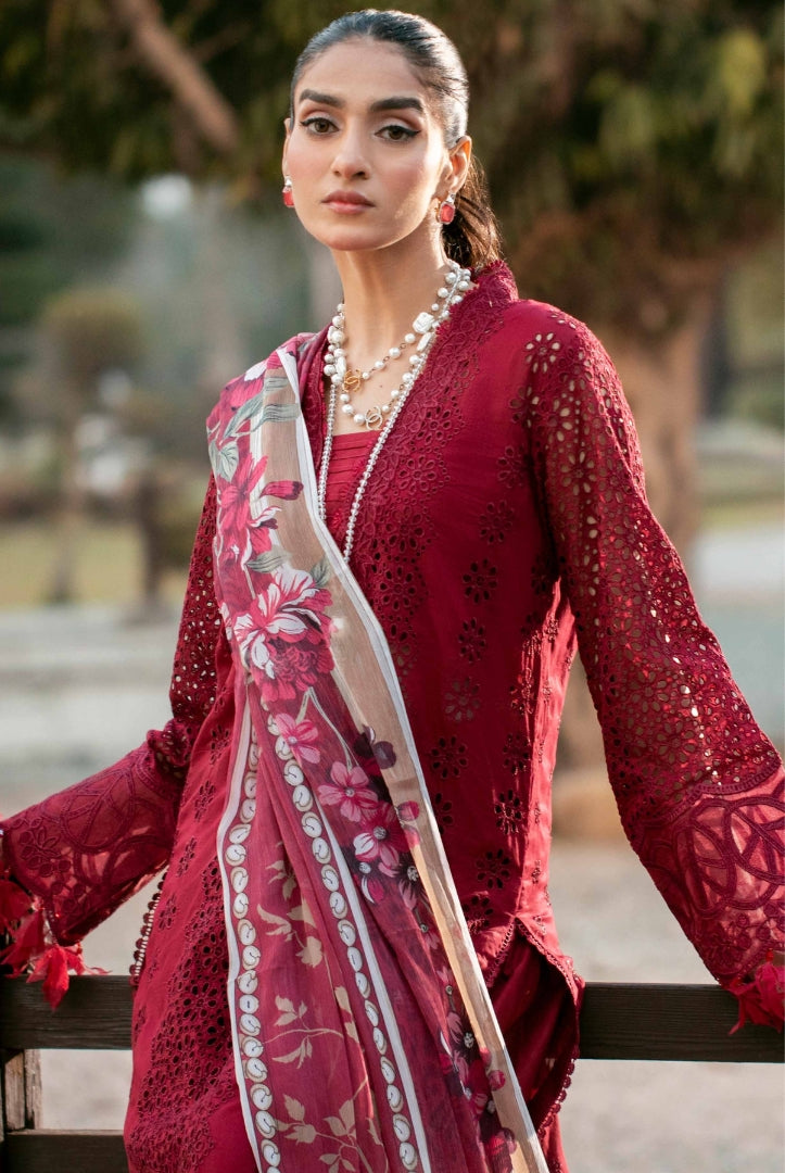 3 Piece Stitched Embroidered Lawn Suit | Adan's Libas Lawn By Khadija Sheikh'03 Collection - 08