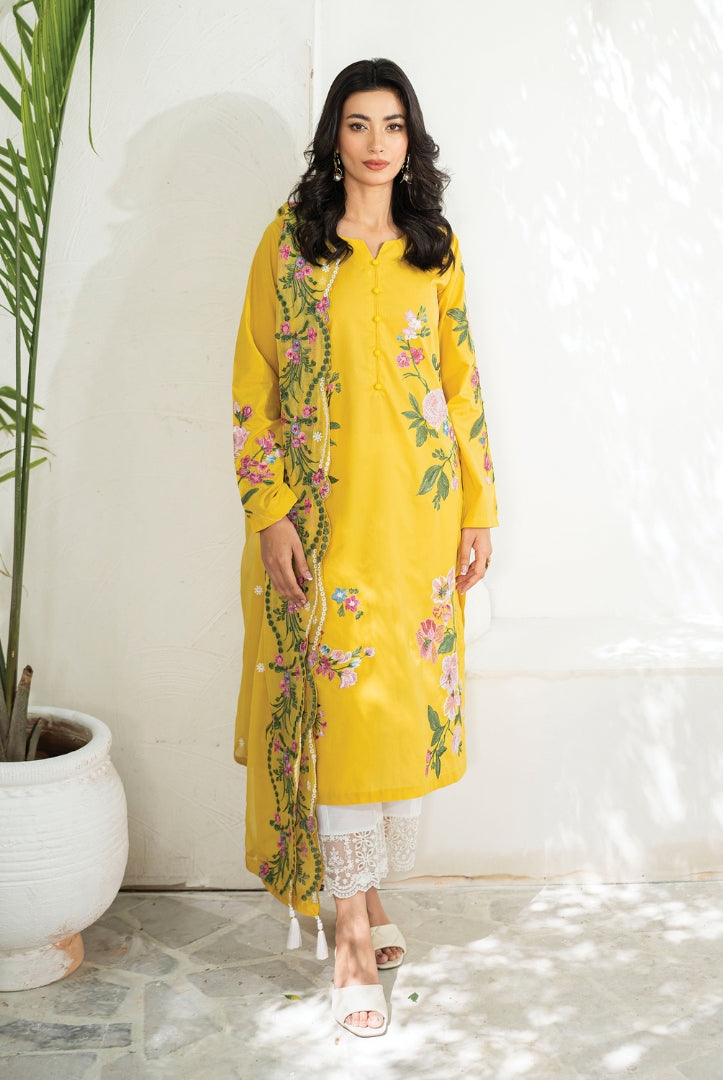 Sienna 3 Piece Stitched Lawn Suit Collection'24 By Muraad - TALIA