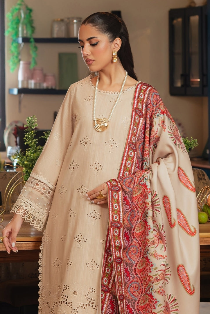 3 Pc Stitched Embroidered Khaddar Winter Collection'24 From Stella By Mahnur - AAROHI