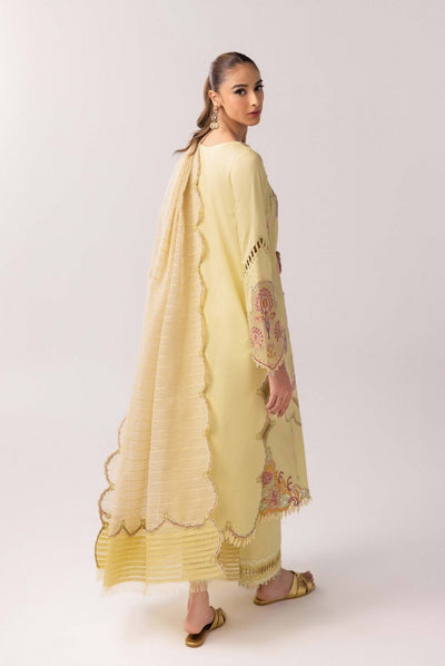 3 Piece Stitched Luxury Suits From Qalamkar Basic Pret'25 Collection - AFRA