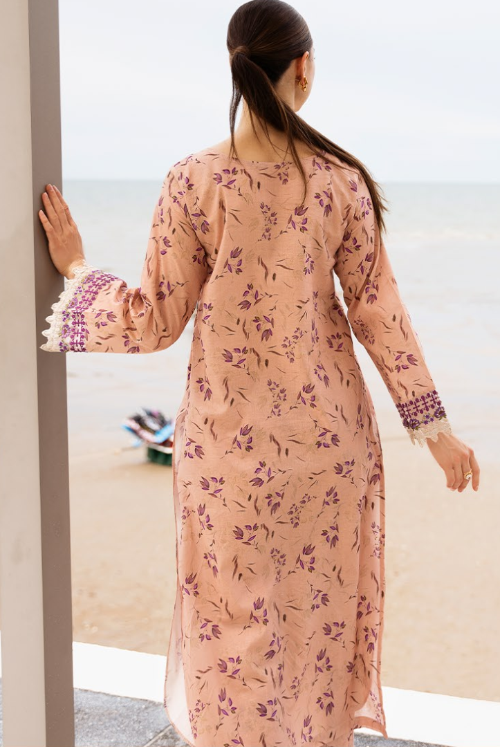 2 Piece Stitched Embroidered Cambric Lawn Suit From Minsk By Esra - 08