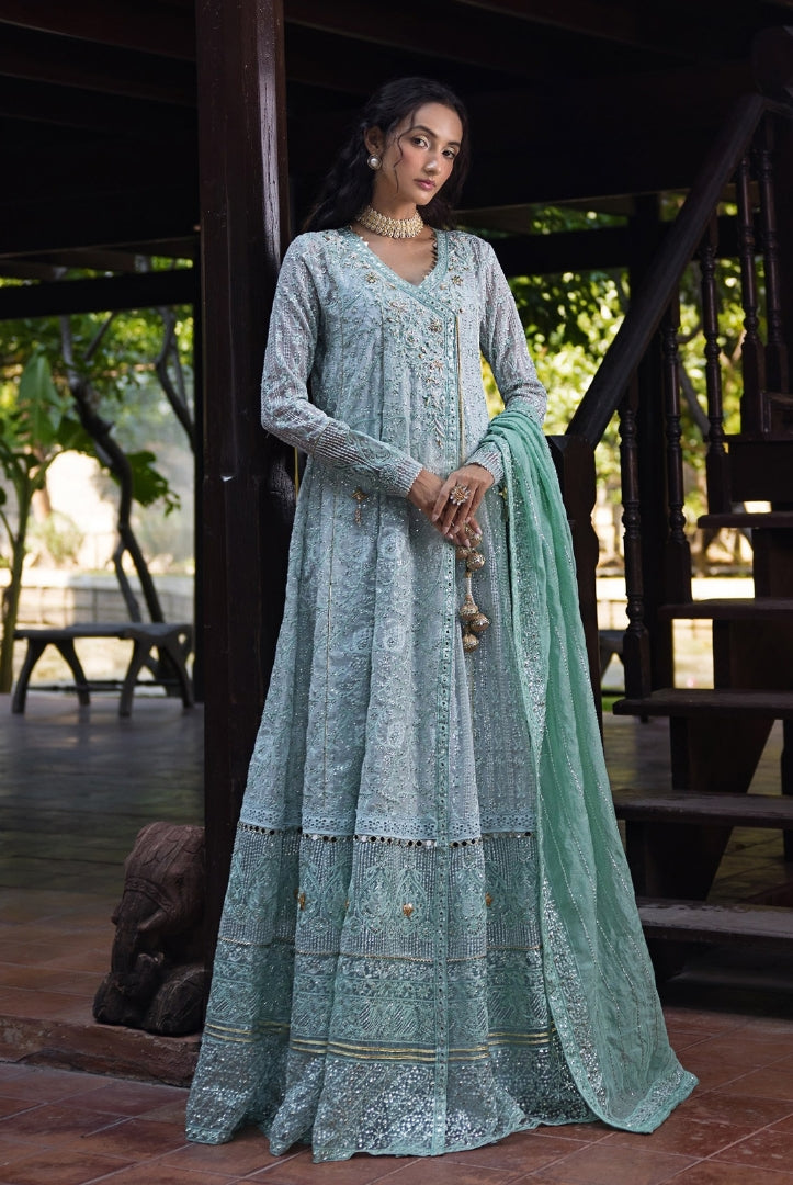 Roohi By Mushq 4 Piece Stitched Embroidered Organza Suit - DIYA