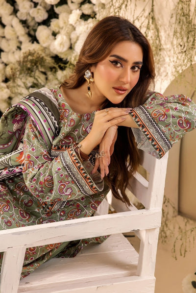 3 Piece Stitched Digital Printed Doria Cambric Suits From Safwa By Koka - 08