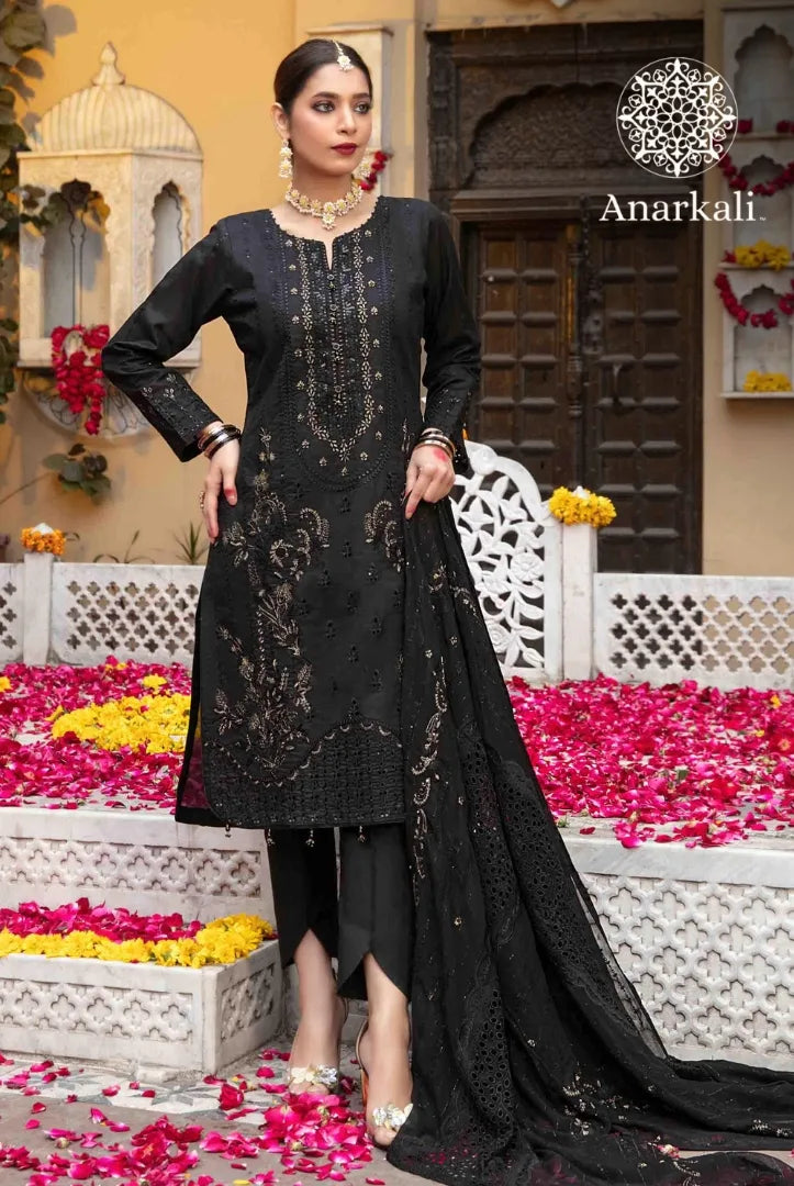 Tawakkal Jashan 3 Piece Stitched Suit (Black)