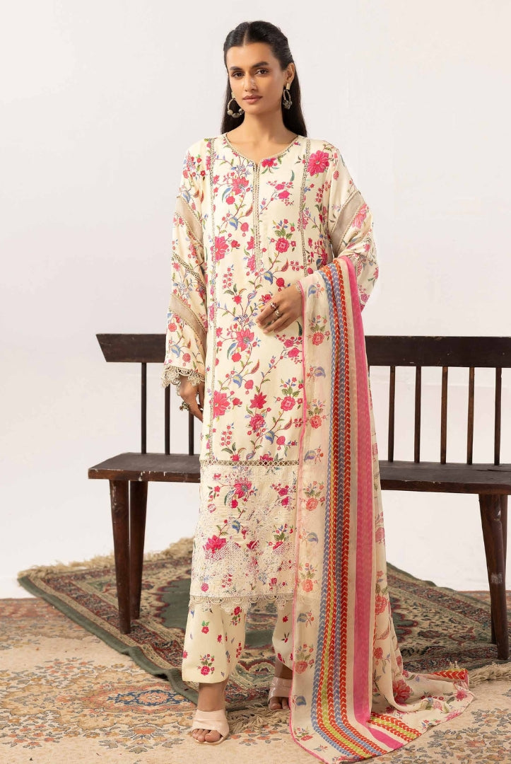 3 Piece Stitched Embroidered Digital Printed Suits Collection From Abeera By Johra - 08