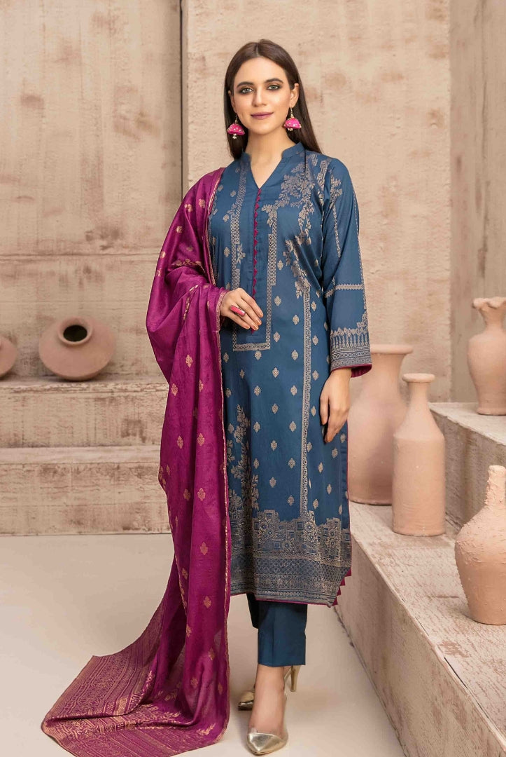 Dardina By Tawakkal 3 Piece Stitched Broshia Banarsi Lawn Suit - 08