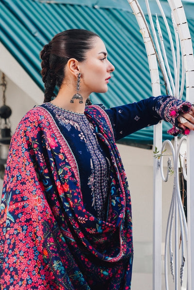 3 Piece Stitched Luxury Winter Shawl Suits Collection'24 By Hussain Rehar - BARQ
