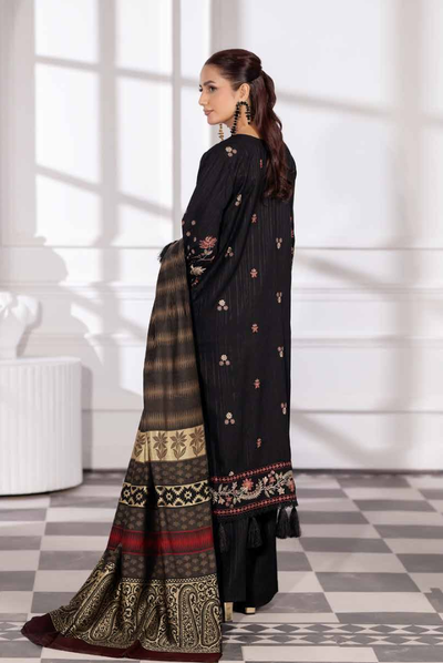 3 Piece Unstitched Embroidered Jacquard Shaw Ameeli by Johra JW -744