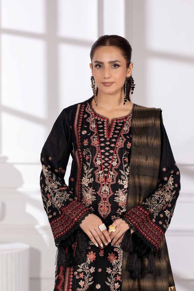 3 Piece Unstitched Embroidered Jacquard Shaw Ameeli by Johra JW -744