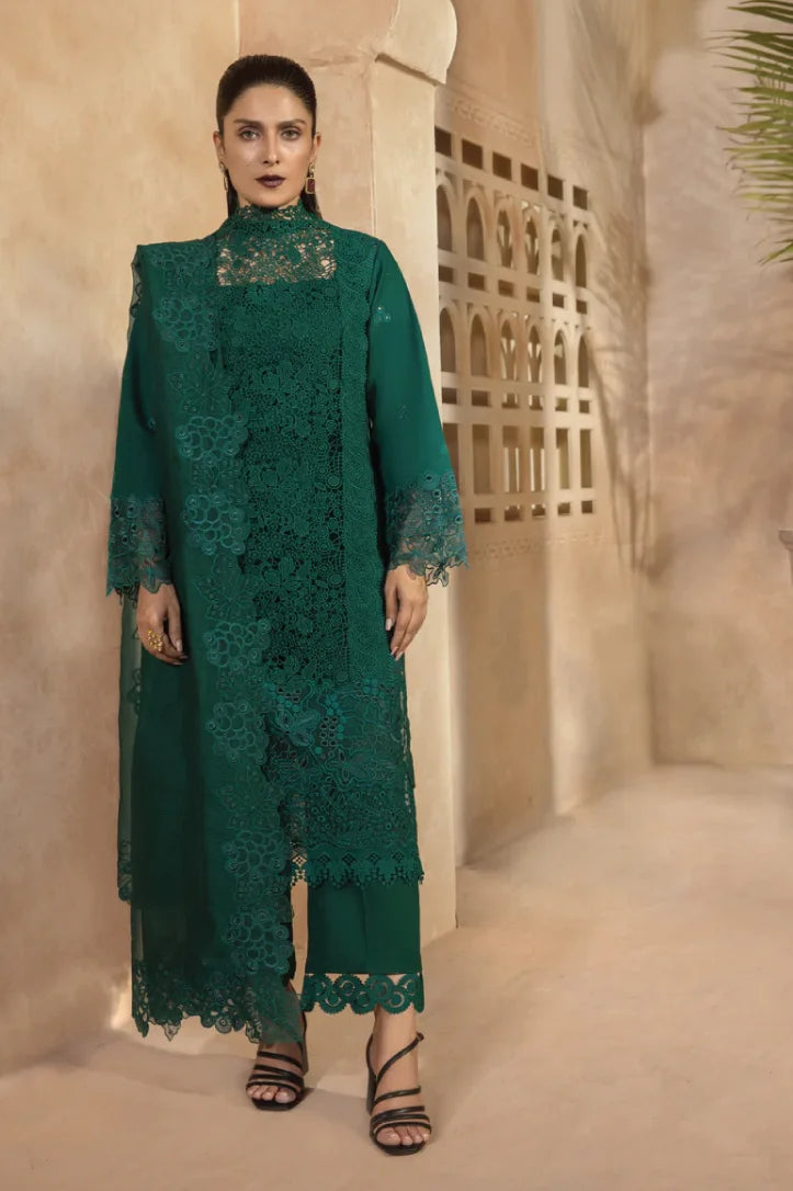 Rang Rasiya 3 Piece Stitched Suit – EMERALD