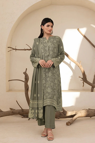 3 Piece Stitched Printed Suits Collection By Lakhany Pashmina - Pine Cone