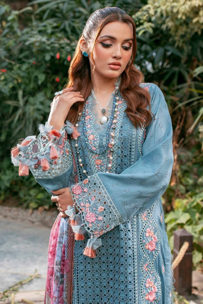 3 Piece Stitched Embroidered Lawn Suit | Adan's Libas Lawn By Khadija Sheikh'03 Collection - 09