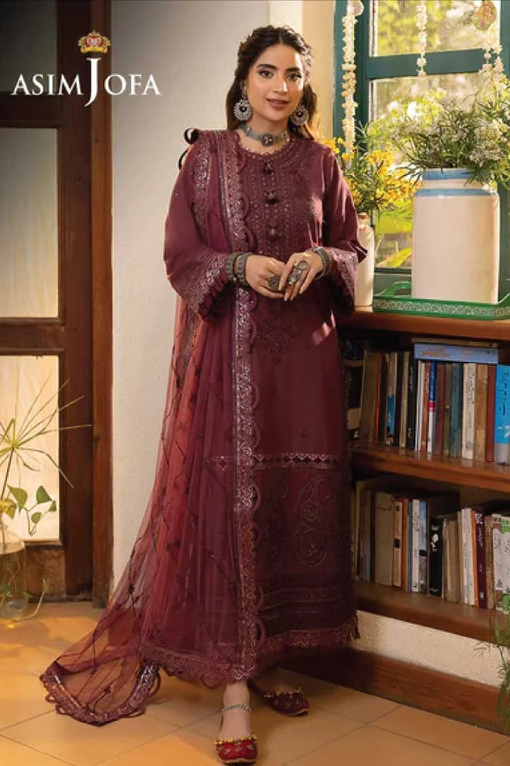 Asim Jofa Shadow Work 3Piece Stitched Suit – 27