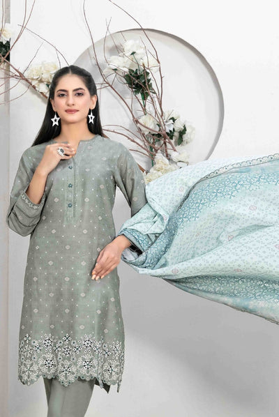 Tanzil By Tawakkal Pret 3 Piece Stitched Embroidered Lawn Suit - 01