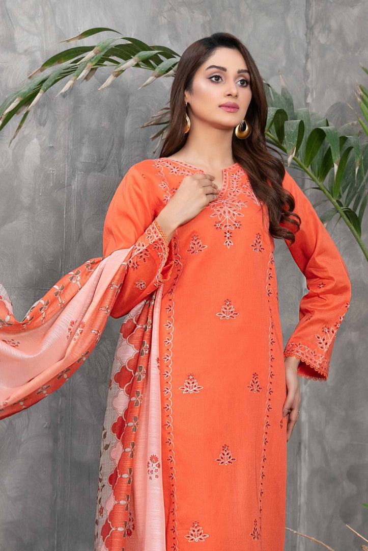 Aarah By Tawakkal Pret 3 Piece Stitched Fancy Embroidered Lawn Suit - 01