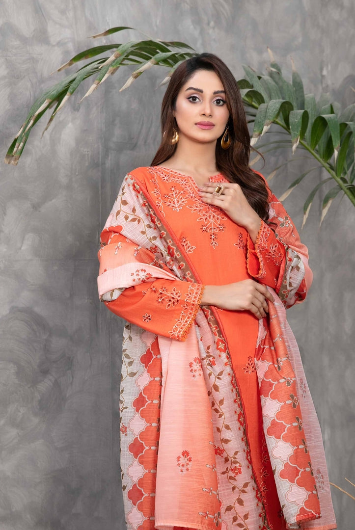 Aarah By Tawakkal Pret 3 Piece Stitched Fancy Embroidered Lawn Suit - 01