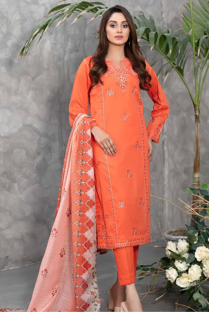 Aarah By Tawakkal Pret 3 Piece Stitched Fancy Embroidered Lawn Suit - 01