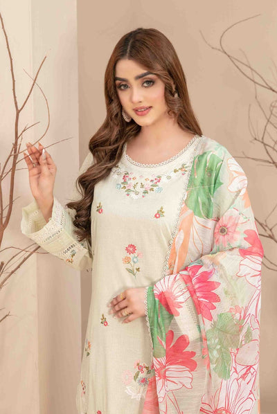 Mahlaa Vol'1 By Tawakkal Pret 3 Piece Stitched Embroidered Lawn Suit - 01