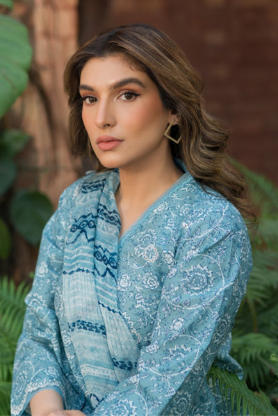 3 Piece Embroidered Stitched Lawn Suit | Spring Summer'24 Collection By Sahar - 02